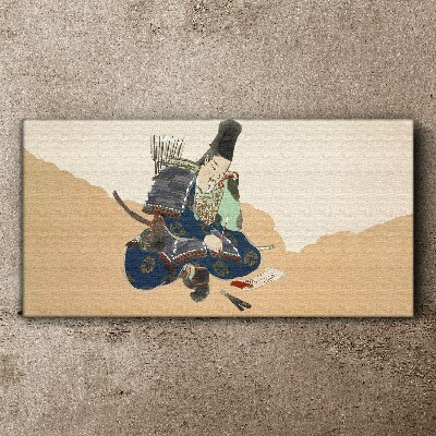 Foto auf leinwand Mann-Samurai-Bogen-Pfeil