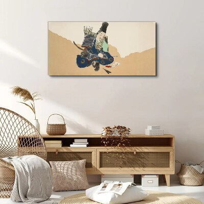 Foto auf leinwand Mann-Samurai-Bogen-Pfeil