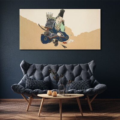 Foto auf leinwand Künstlerin schreibt in traditioneller Tracht