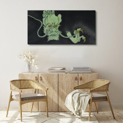 Foto leinwand Drache im Dunkeln