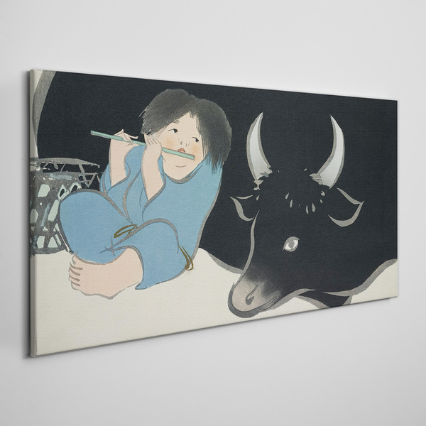 Foto auf leinwand Kindheit mit Rindern