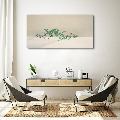 Bild auf leinwand Zarte Pflanzen auf neutralem Hintergrund