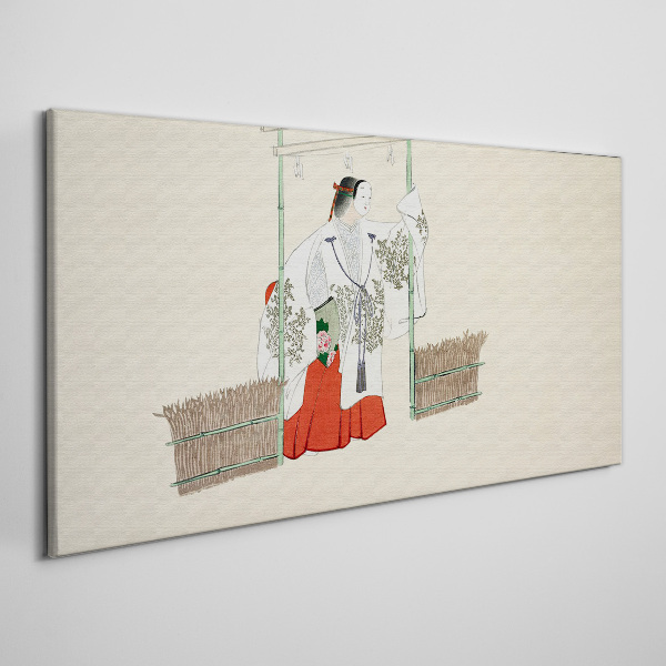 Foto auf leinwand Traditionelle japanische Szene mit einer Frau
