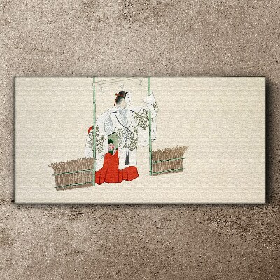 Foto auf leinwand Traditionelle japanische Szene mit einer Frau