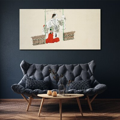 Foto auf leinwand Traditionelle japanische Szene mit einer Frau