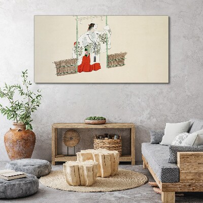 Foto auf leinwand Traditionelle japanische Szene mit einer Frau