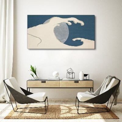Foto auf leinwand Winken im Mondlicht