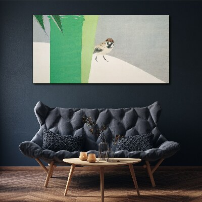 Foto leinwand Ein geflügelter Freund im Grünen