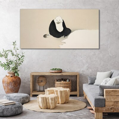 Foto auf leinwand Ein ruhiger Moment in einem monochromen Raum