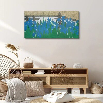Foto auf leinwand Blumen in Blautönen