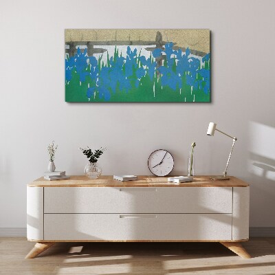 Foto auf leinwand Blumen in Blautönen