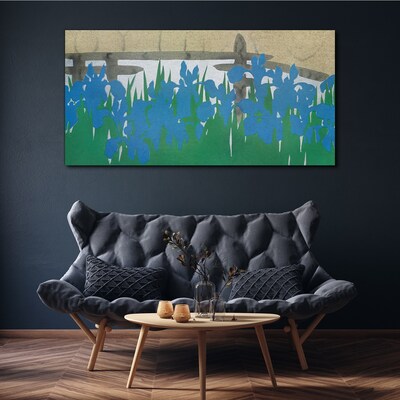 Foto auf leinwand Blumen in Blautönen