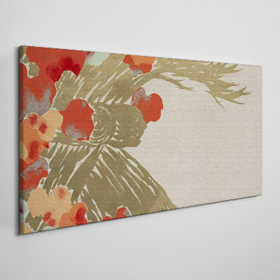 Foto auf leinwand Blumenmotiv in warmen Farbtönen