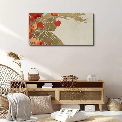 Foto auf leinwand Blumenmotiv in warmen Farbtönen