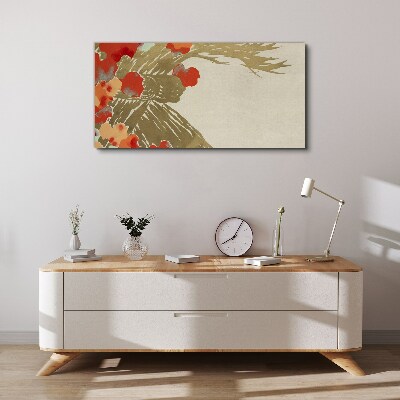 Foto auf leinwand Blumenmotiv in warmen Farbtönen