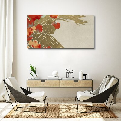 Foto auf leinwand Blumenmotiv in warmen Farbtönen