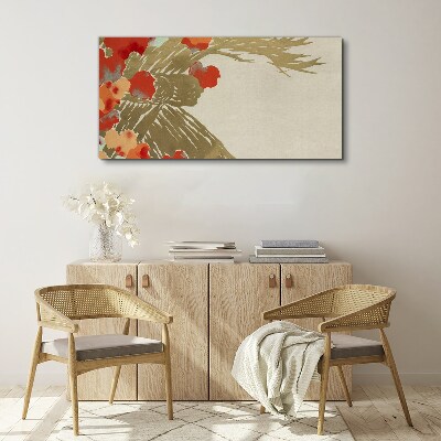 Foto auf leinwand Blumenmotiv in warmen Farbtönen
