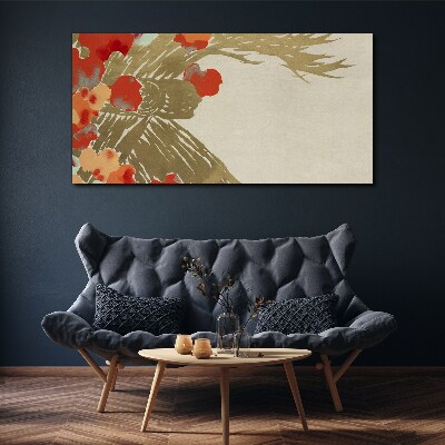 Foto auf leinwand Blumenmotiv in warmen Farbtönen