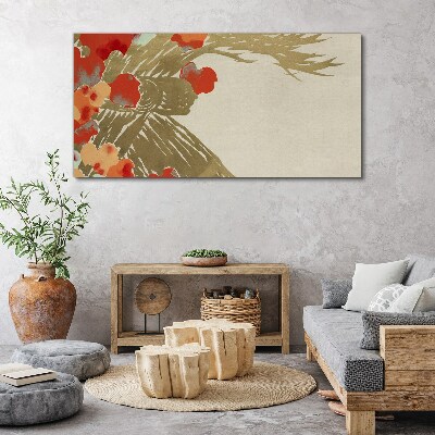 Foto auf leinwand Blumenmotiv in warmen Farbtönen