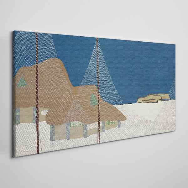 Leinwandbild Abstrakte Landschaft mit Mesh