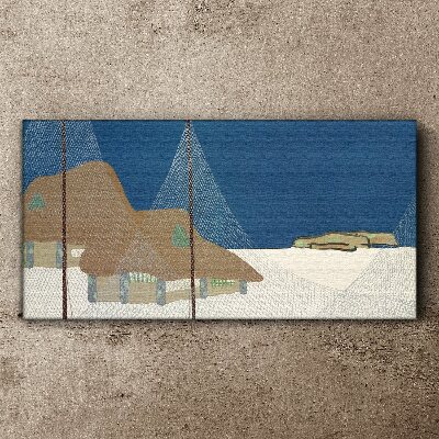 Leinwandbild Abstrakte Landschaft mit Mesh