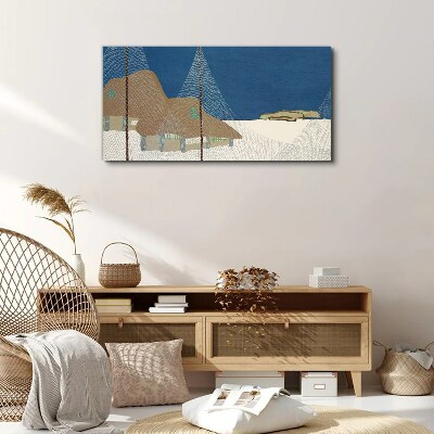 Leinwandbild Abstrakte Landschaft mit Mesh