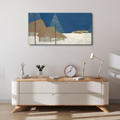 Leinwandbild Abstrakte Landschaft mit Mesh