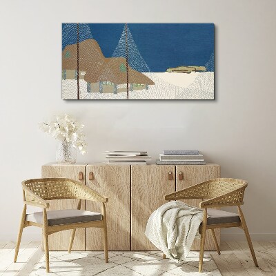 Leinwandbild Abstrakte Landschaft mit Mesh