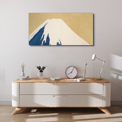 Foto auf leinwand Der Berg in blauer Wärme