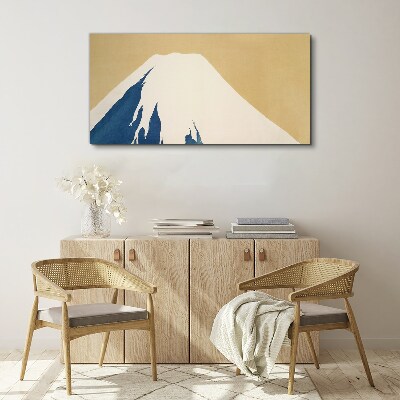 Foto auf leinwand Der Berg in blauer Wärme