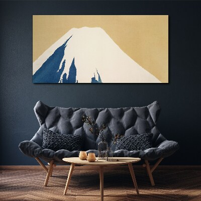 Foto auf leinwand Der Berg in blauer Wärme