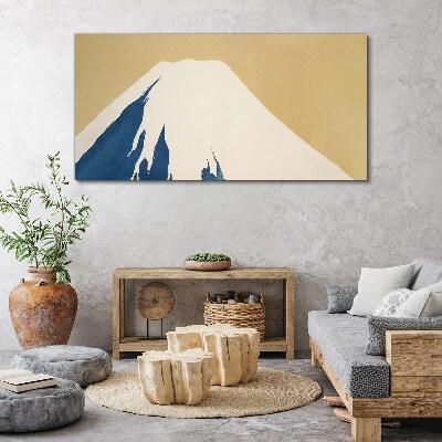 Foto auf leinwand Der Berg in blauer Wärme
