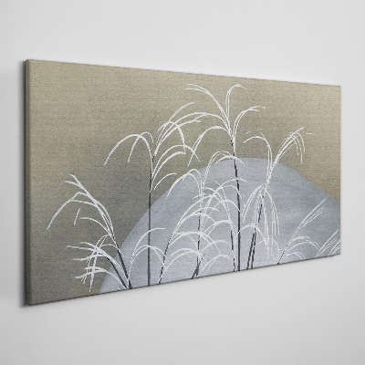 Bild auf leinwand Wintergräser vor der Bergkulisse