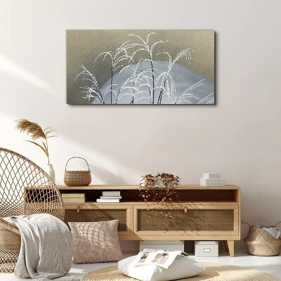 Bild auf leinwand Wintergräser vor der Bergkulisse