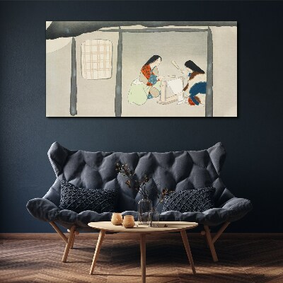 Foto auf leinwand Arbeiten in einem traditionellen japanischen Dorf