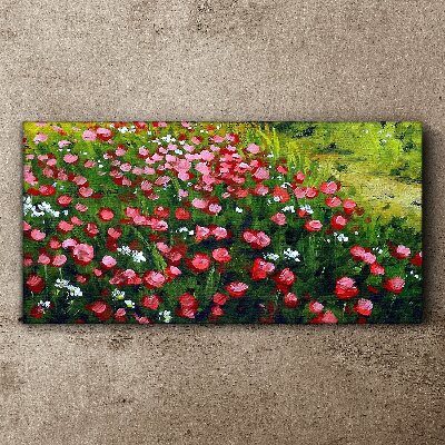 Foto auf leinwand Eine Wiese voller Mohnblumen