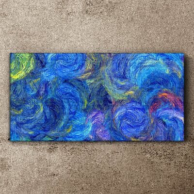 Bild auf leinwand Wirbelnde blaue Spiralen