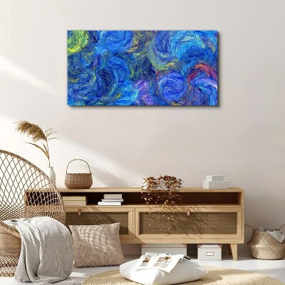 Bild auf leinwand Wirbelnde blaue Spiralen
