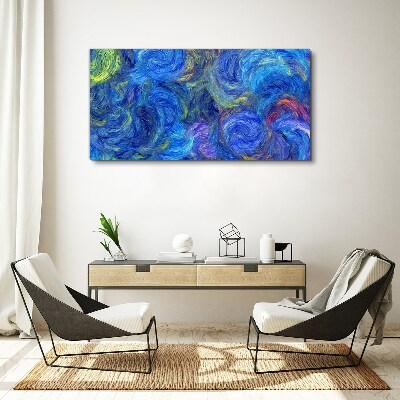 Bild auf leinwand Wirbelnde blaue Spiralen