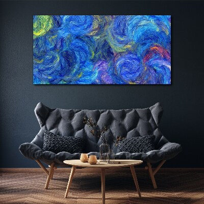 Bild auf leinwand Wirbelnde blaue Spiralen