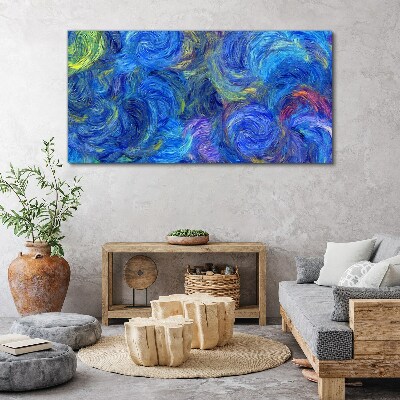 Bild auf leinwand Wirbelnde blaue Spiralen