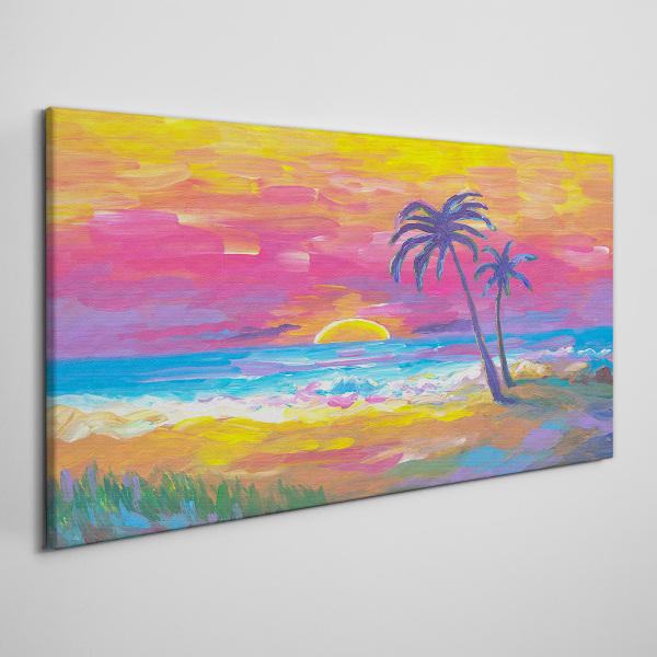 Foto auf leinwand Tropischer Sonnenuntergang über dem Meer