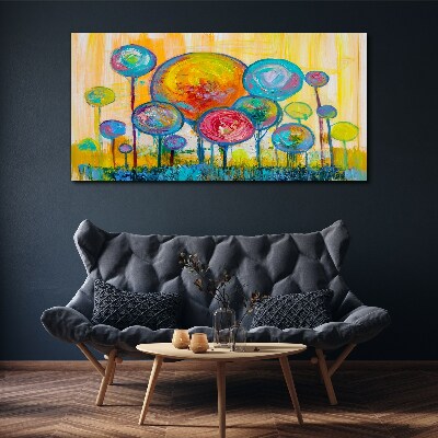 Foto auf leinwand Bunte Kreise gegen die Sonne