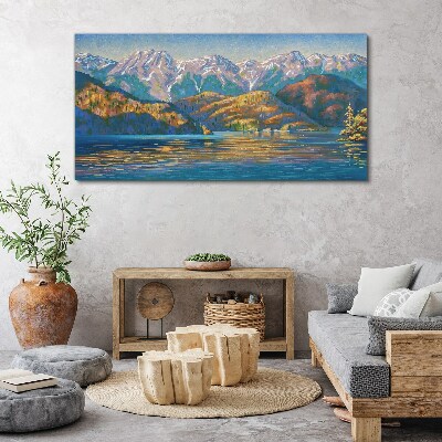 Leinwandbild Berglandschaft in sommerlichen Farben