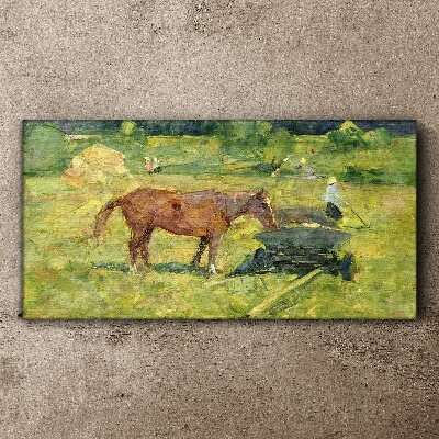 Foto auf leinwand Ländliche Szene mit Pferd