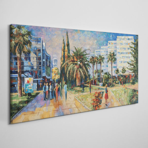 Foto auf leinwand Tropische Landschaft bei einem Stadtspaziergang