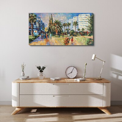 Foto auf leinwand Tropische Landschaft bei einem Stadtspaziergang