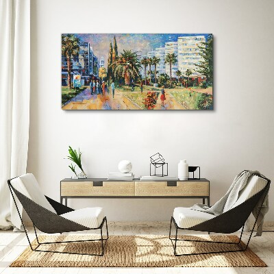 Foto auf leinwand Tropische Landschaft bei einem Stadtspaziergang