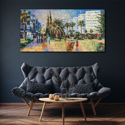 Foto auf leinwand Tropische Landschaft bei einem Stadtspaziergang