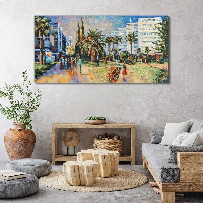 Foto auf leinwand Tropische Landschaft bei einem Stadtspaziergang